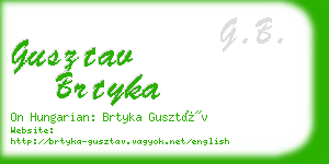 gusztav brtyka business card